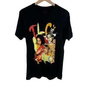 TLC Graphic T-Shirt No Scrubs Black Medium 90s Hip Hop R&B Retro Streetwear‎